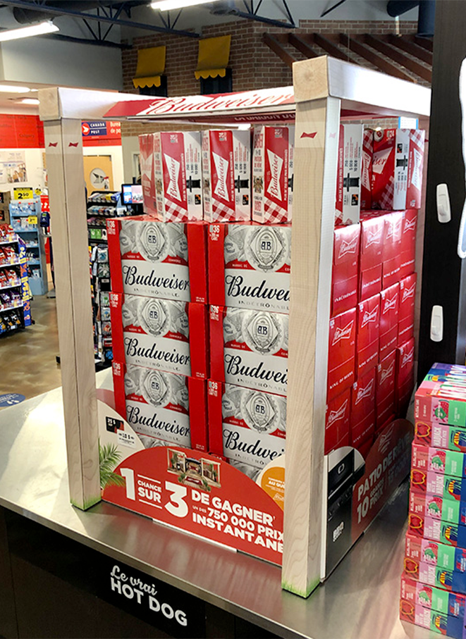 Présentoirs Budweiser